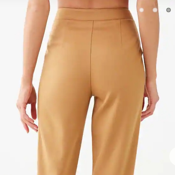 Ella High-Rise Trouser Pants Beige Tan Nude - Picture 5 of 8